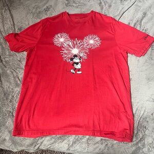 American Eagle red Disney Mickey shirt